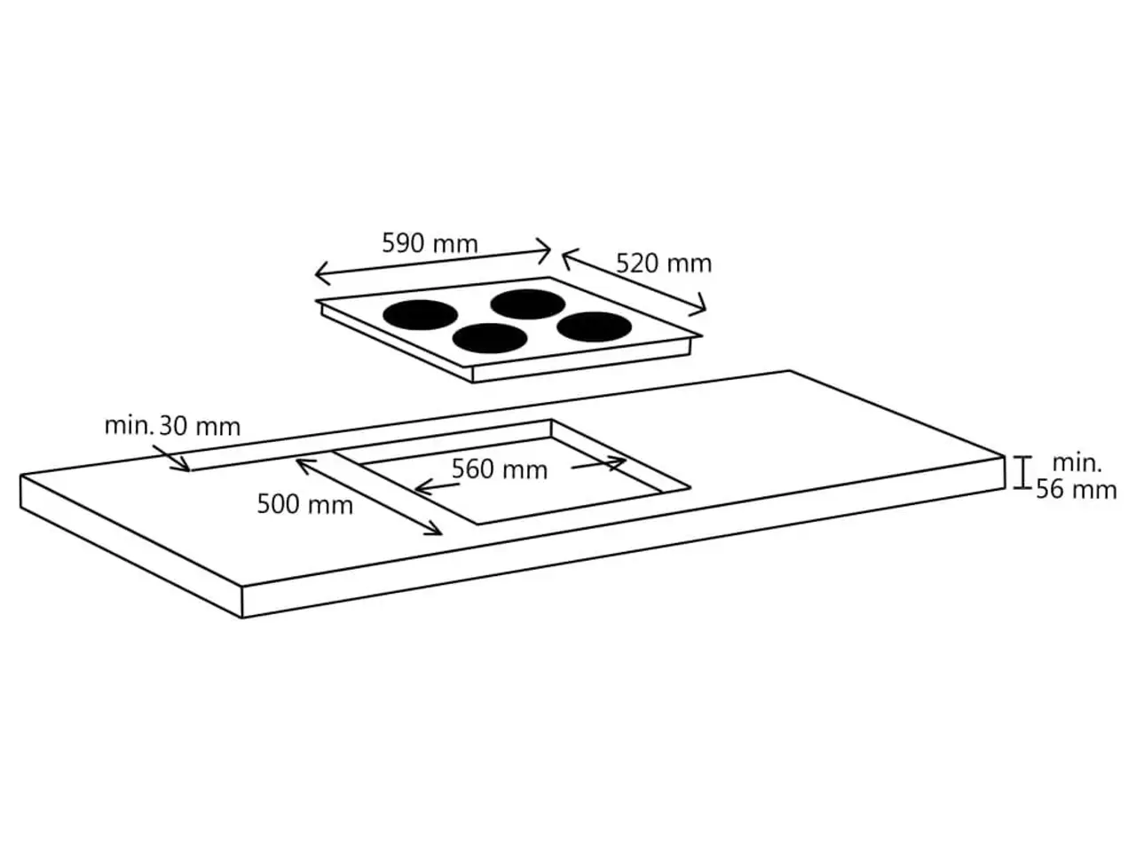 Billede 4 - Induktionskogeplade med 4 kogezoner og touch control - sort
