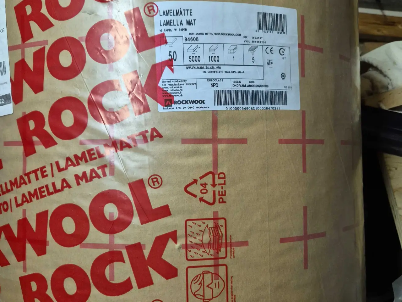 Billede 1 -  lamelmåtte rockwool