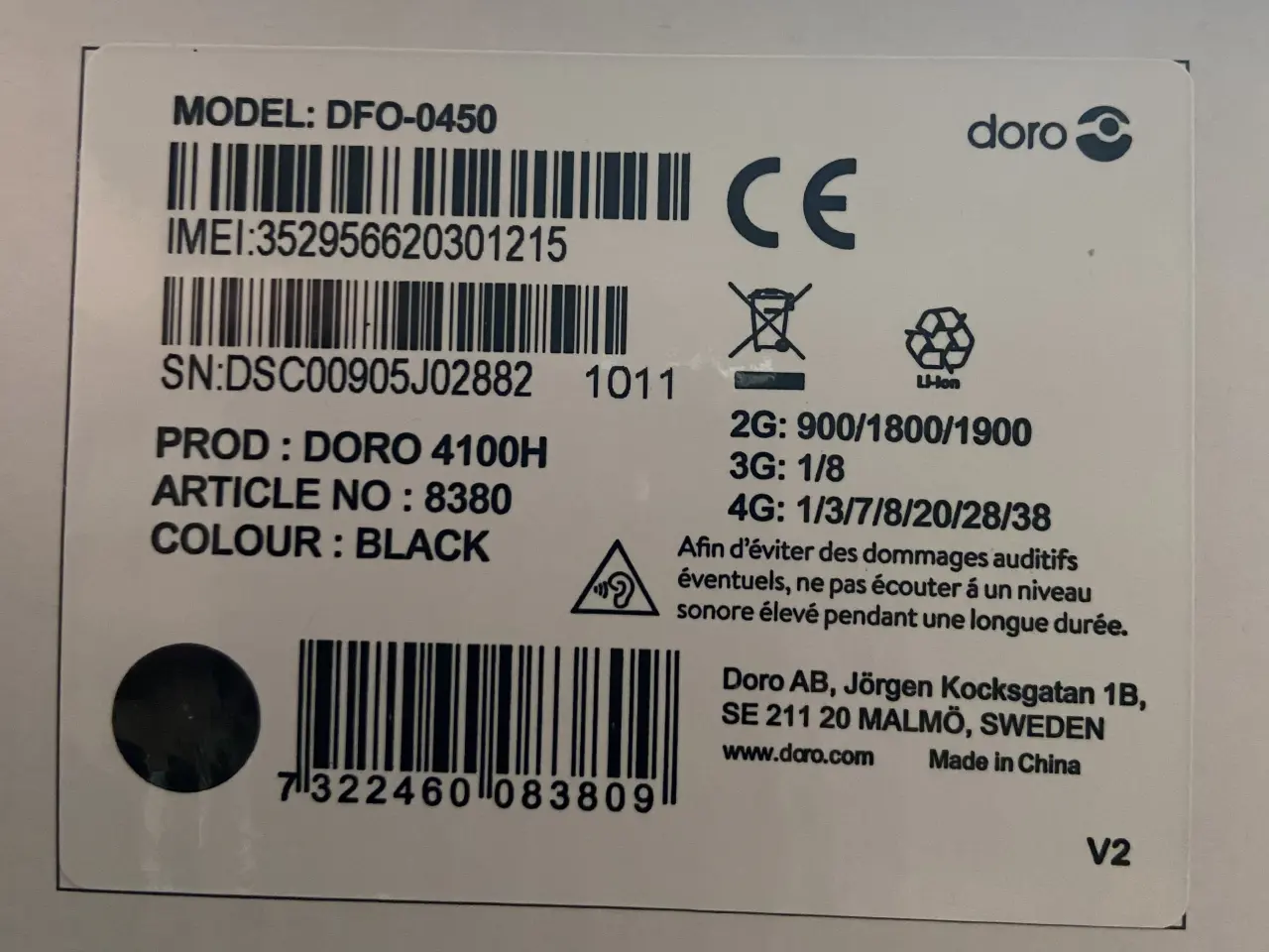 Billede 2 - Doro 4100 H bordtelefon til simkort.