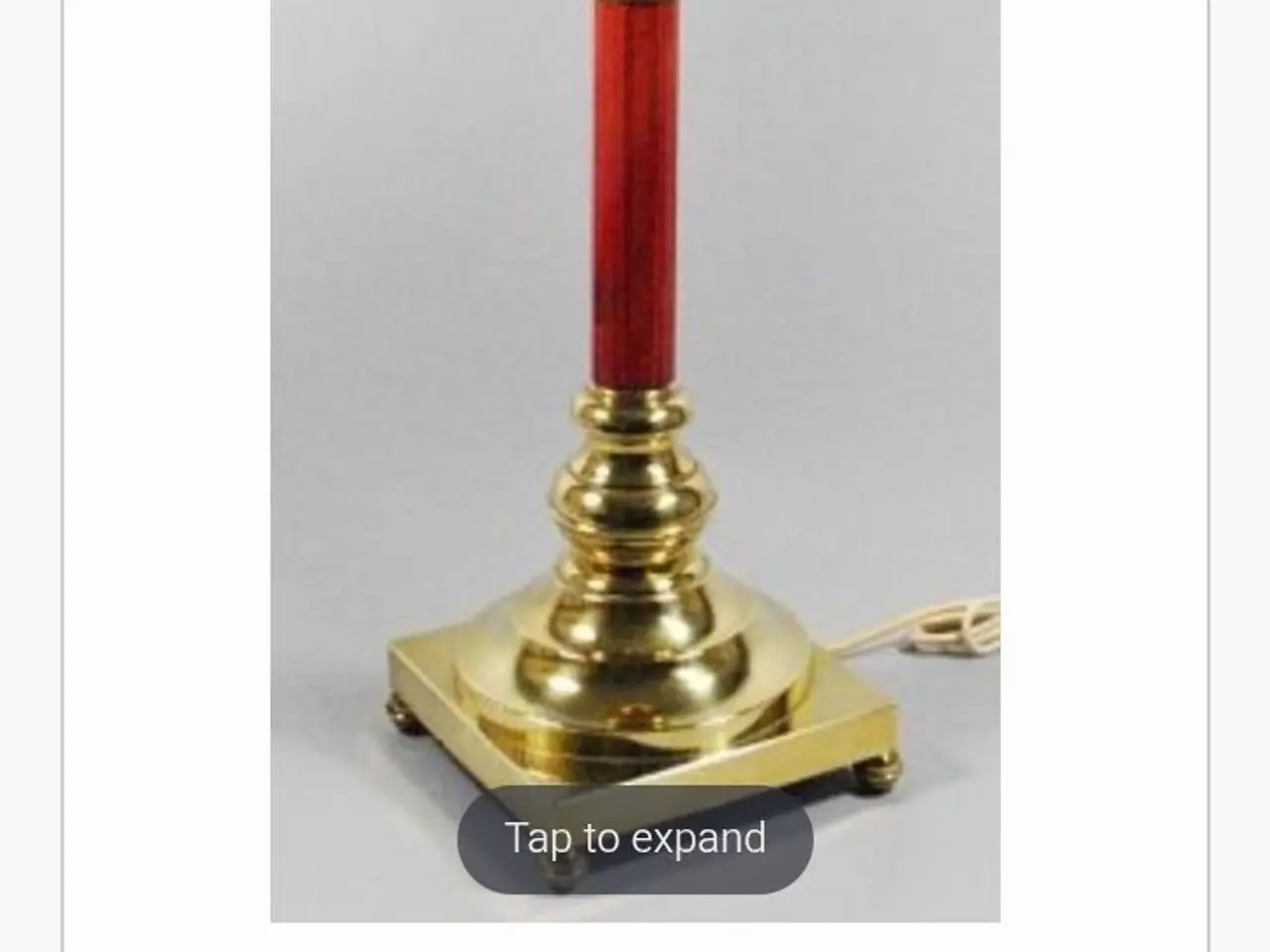 Billede 5 - Stor elegant og flot gammel messing bordlampe 