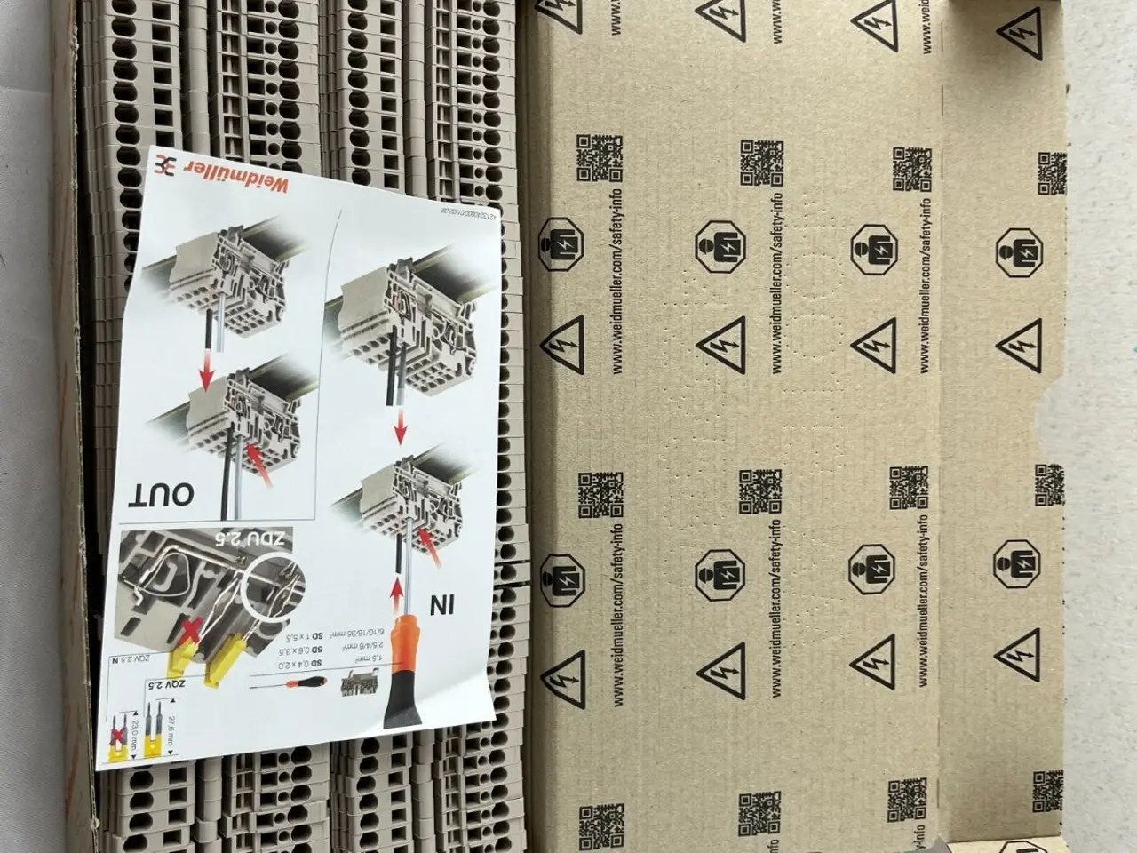 Billede 7 - Weidmuller ZDU 2.5 Terminal Block Box 100pcs 600V