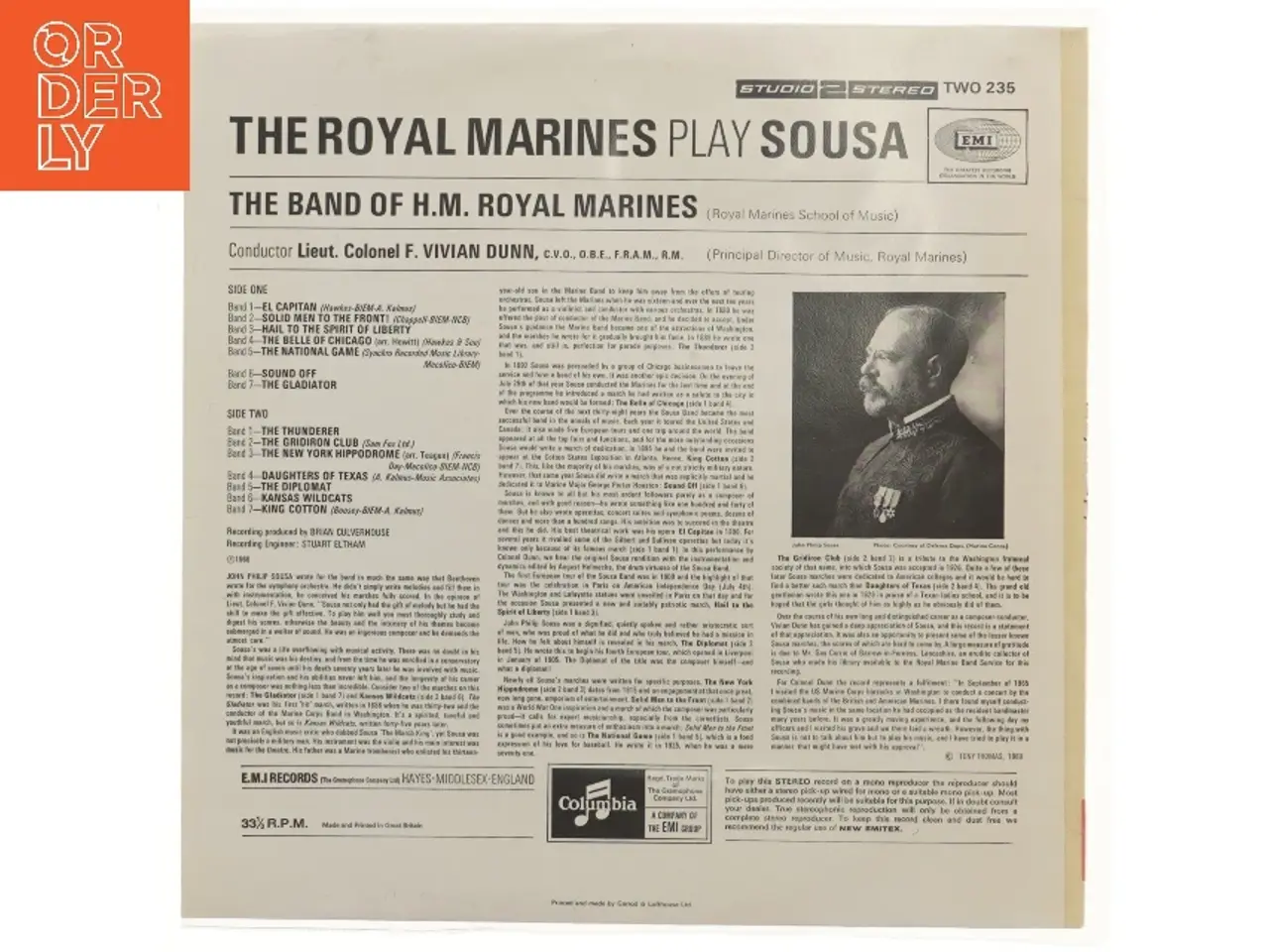 Billede 2 - The Royal Marines Play Sousa LP