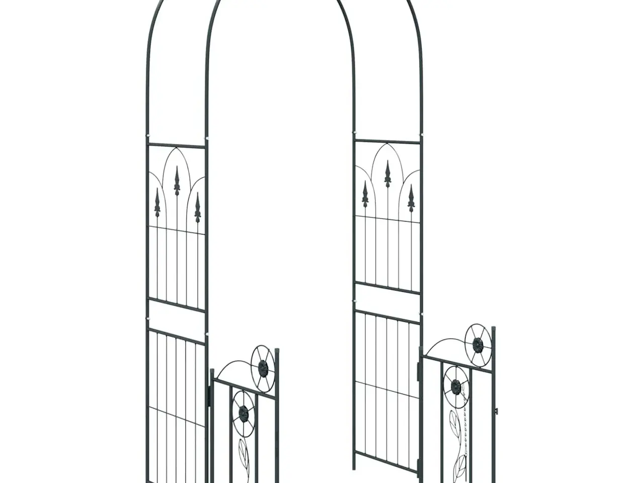 Billede 5 - Havebue Ensfarvet Sort 102 x 50 x 218 cm