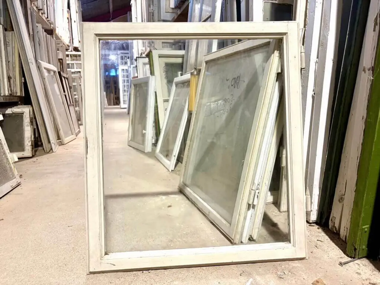 Billede 1 - Forsatsramme m. gammelt, trukket glas