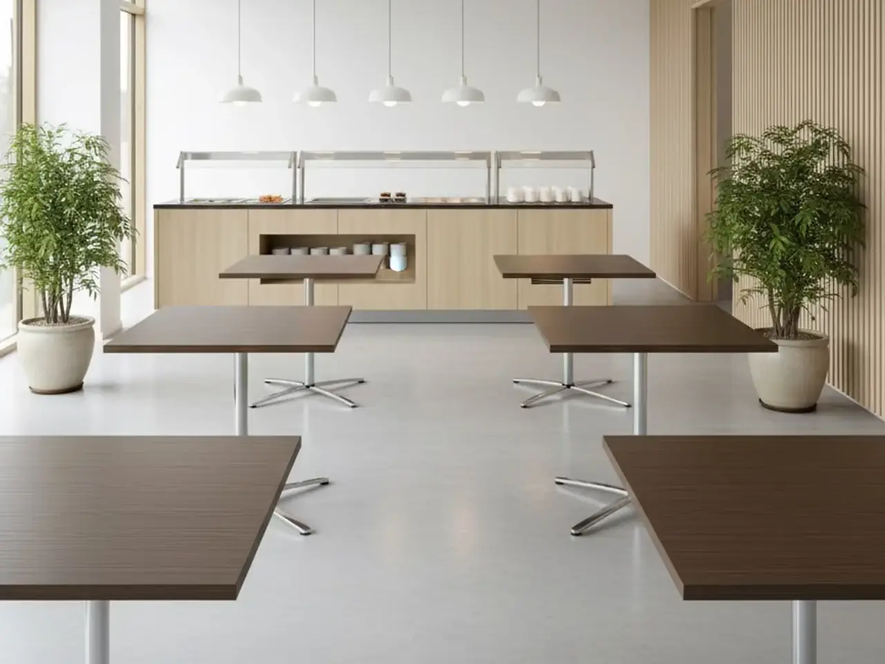 Billede 2 - Brunner Bord – Brun med Krom Stel 90x90x75 cm