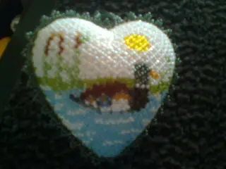 9 cm hjerte lavet i perler