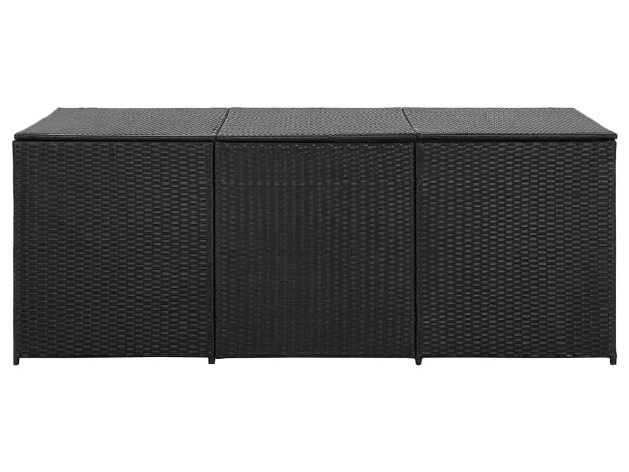 Billede 4 - Opbevaringskasse til haven 180 × 90 × 70 cm - polyrattan, sort