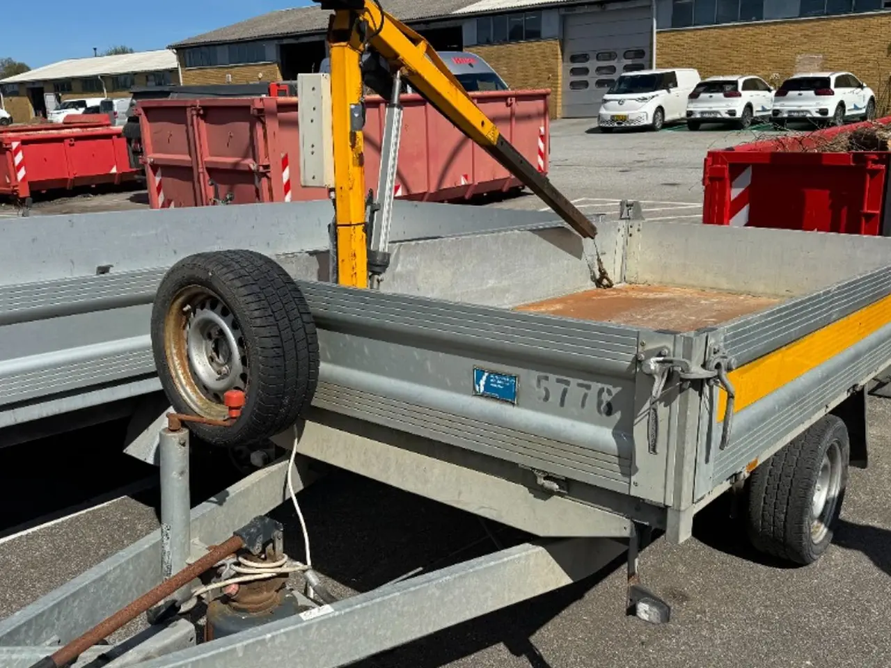 Billede 1 - Unsinn 1800kg tiptrailer m kran