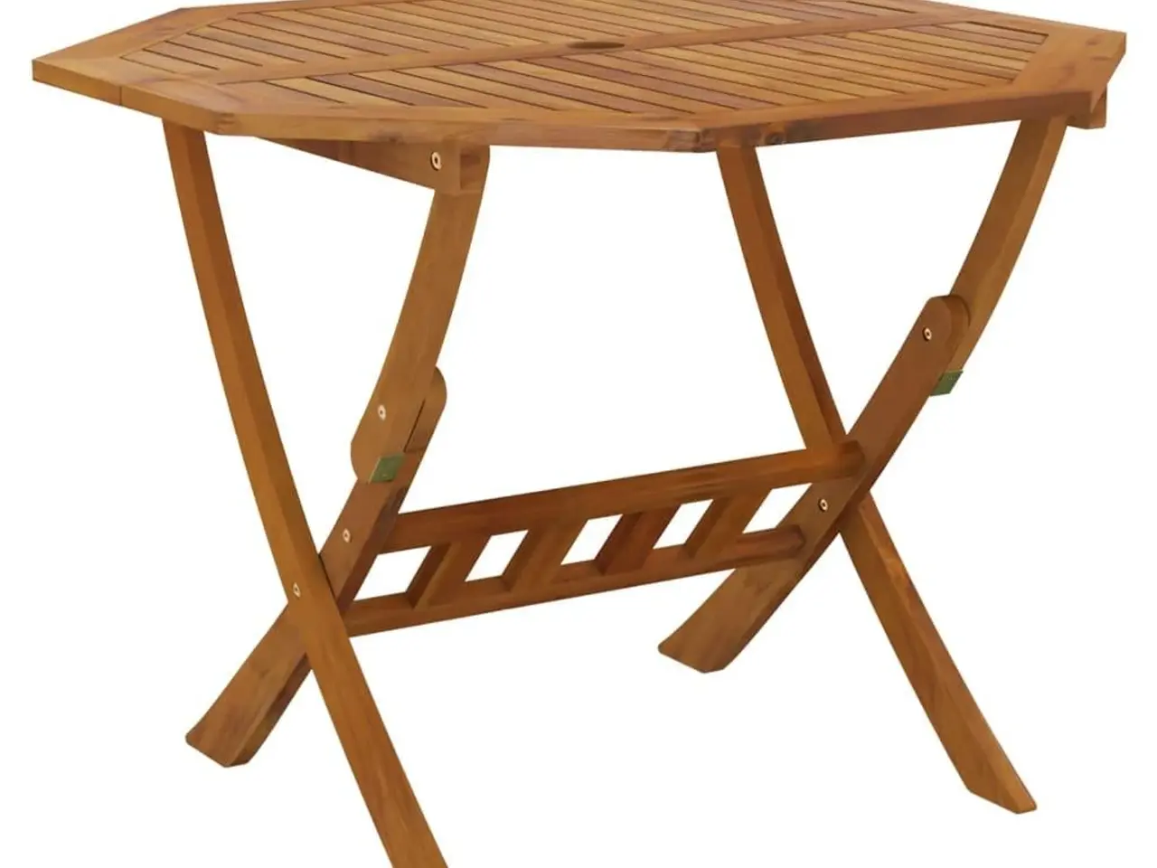 Billede 2 - Foldbart havebord i massivt akacietræ 90 x 75 cm