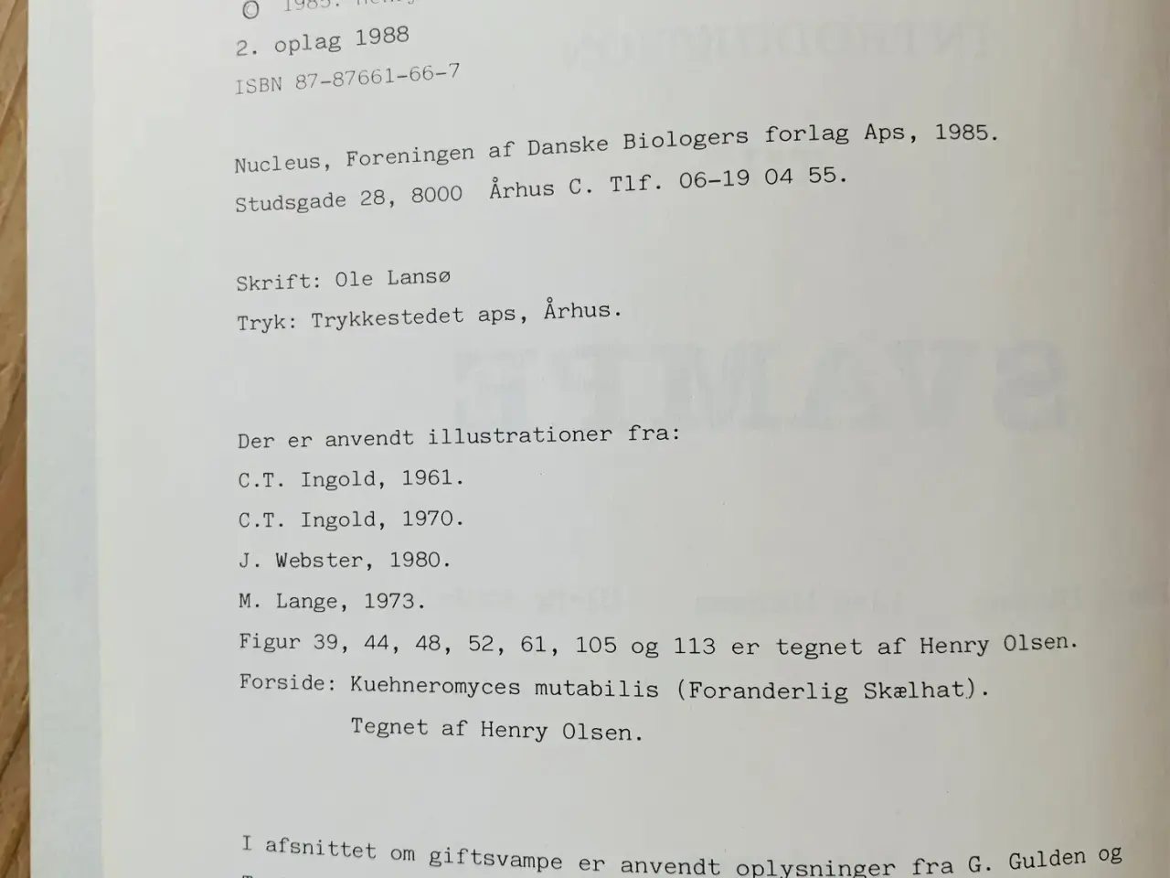 Billede 3 - Introduktion til svampe (2. oplag 1988)