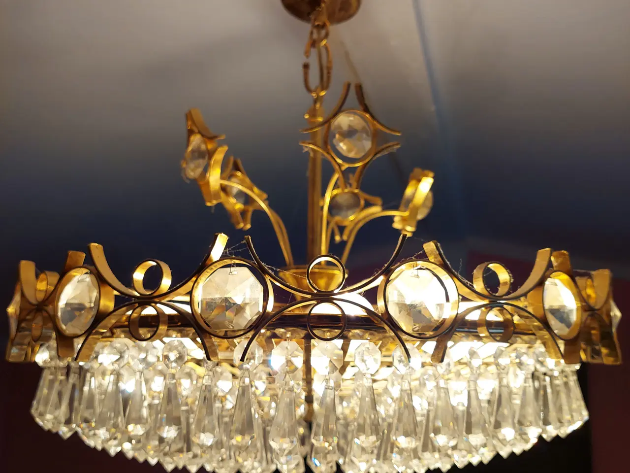 Billede 9 - Loftlampen, lysekrone med glas Prismer