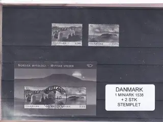 Danmark - Miniark 1538 + enkeltmærke - Stemplet