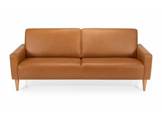 Hjort Knudsen Hvidovre 3 personers lædersofa