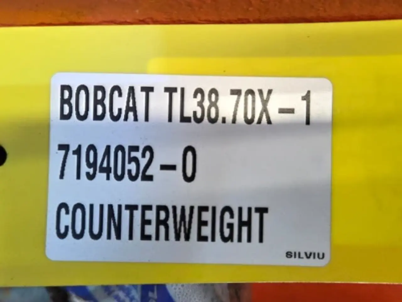 Billede 18 - Bobcat  TL38.70X  Counterweight