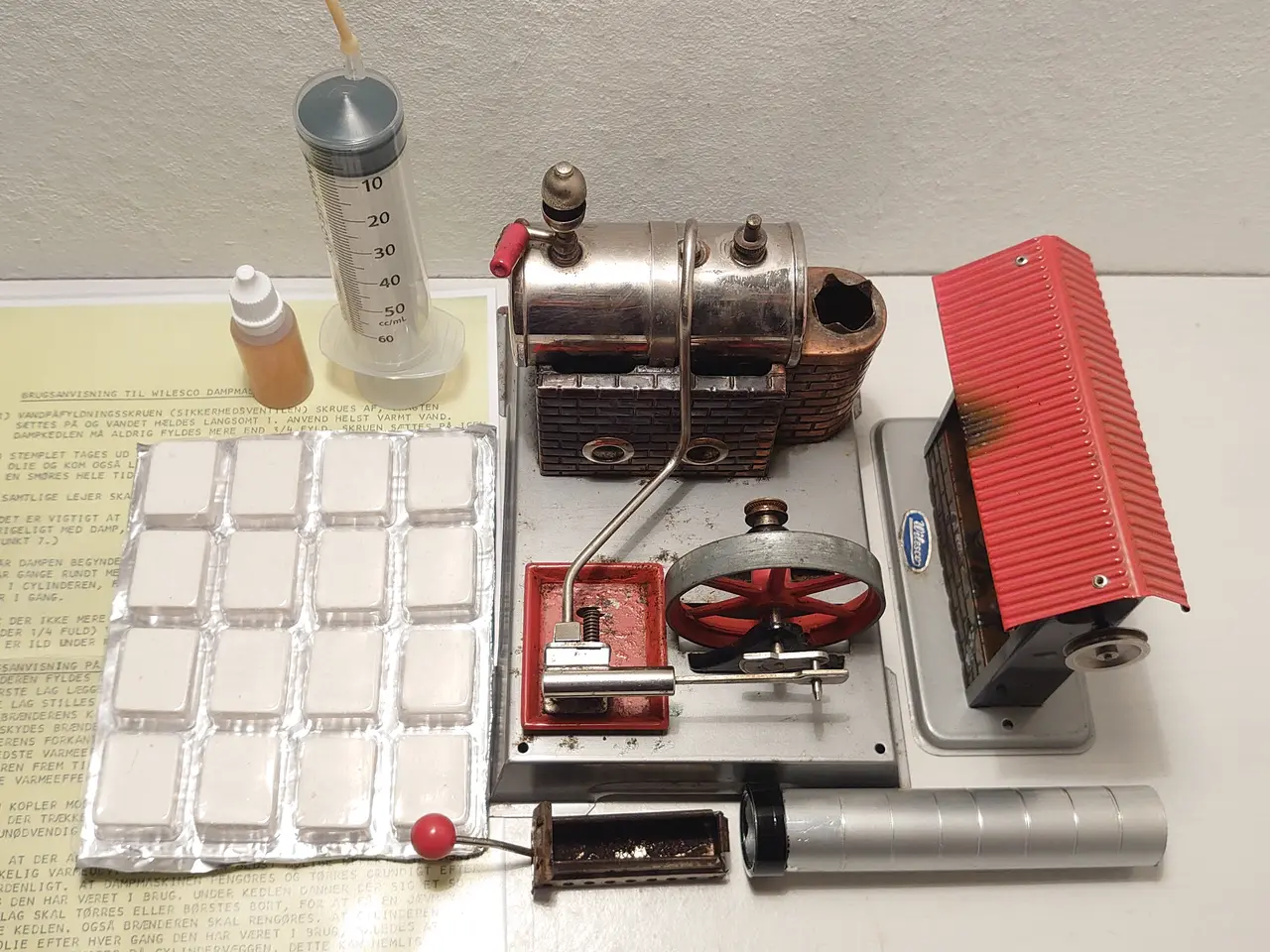 Billede 4 - Wilesco dampmaskine D5 + M61 hammer mm. Afprøvet.