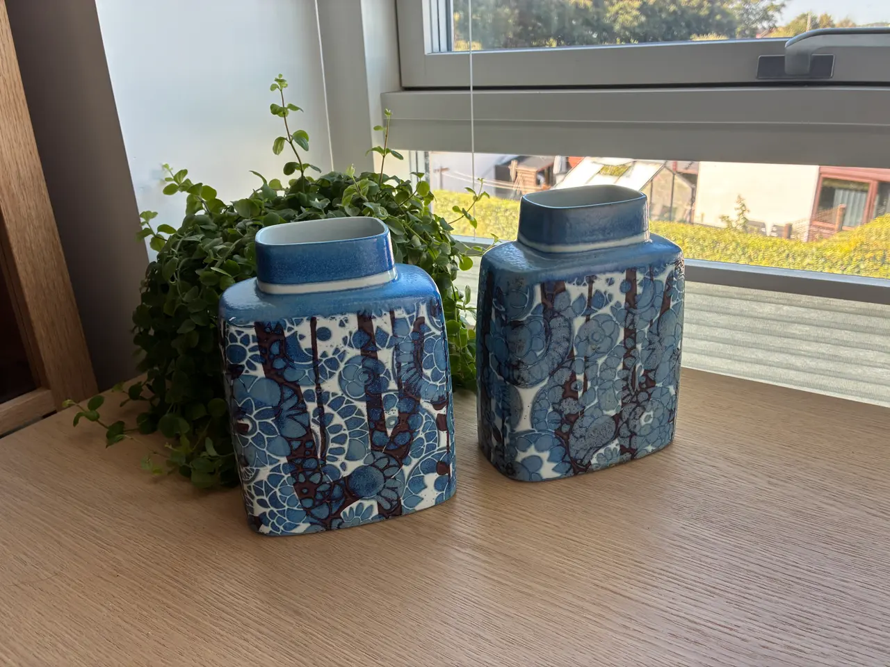 Billede 1 - Royal Copenhagen - Blå Baca - fajance vaser.