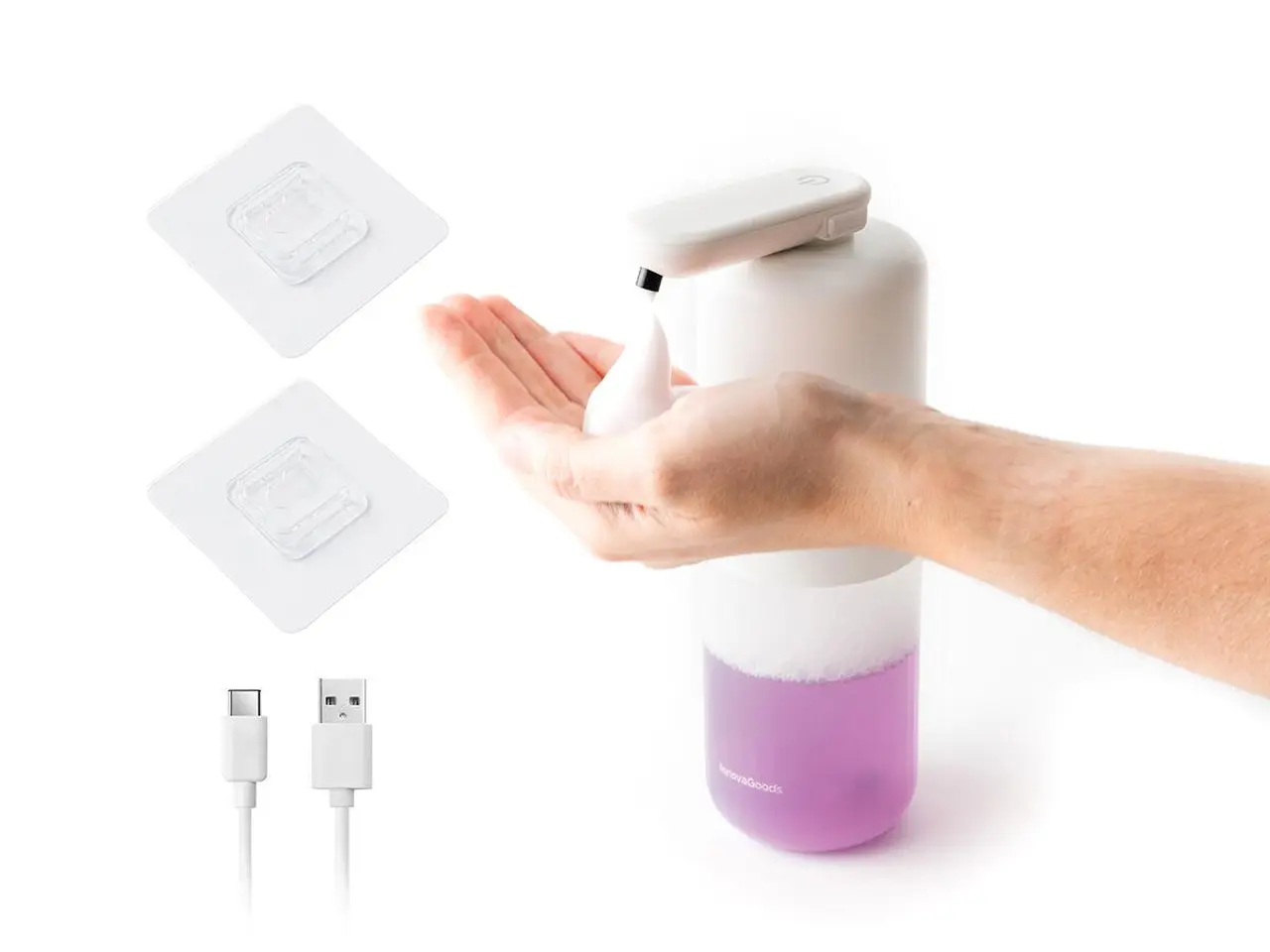Billede 6 - Sæbedispenser med skum og sensor - Bitefom, genopladelig 350 ml
