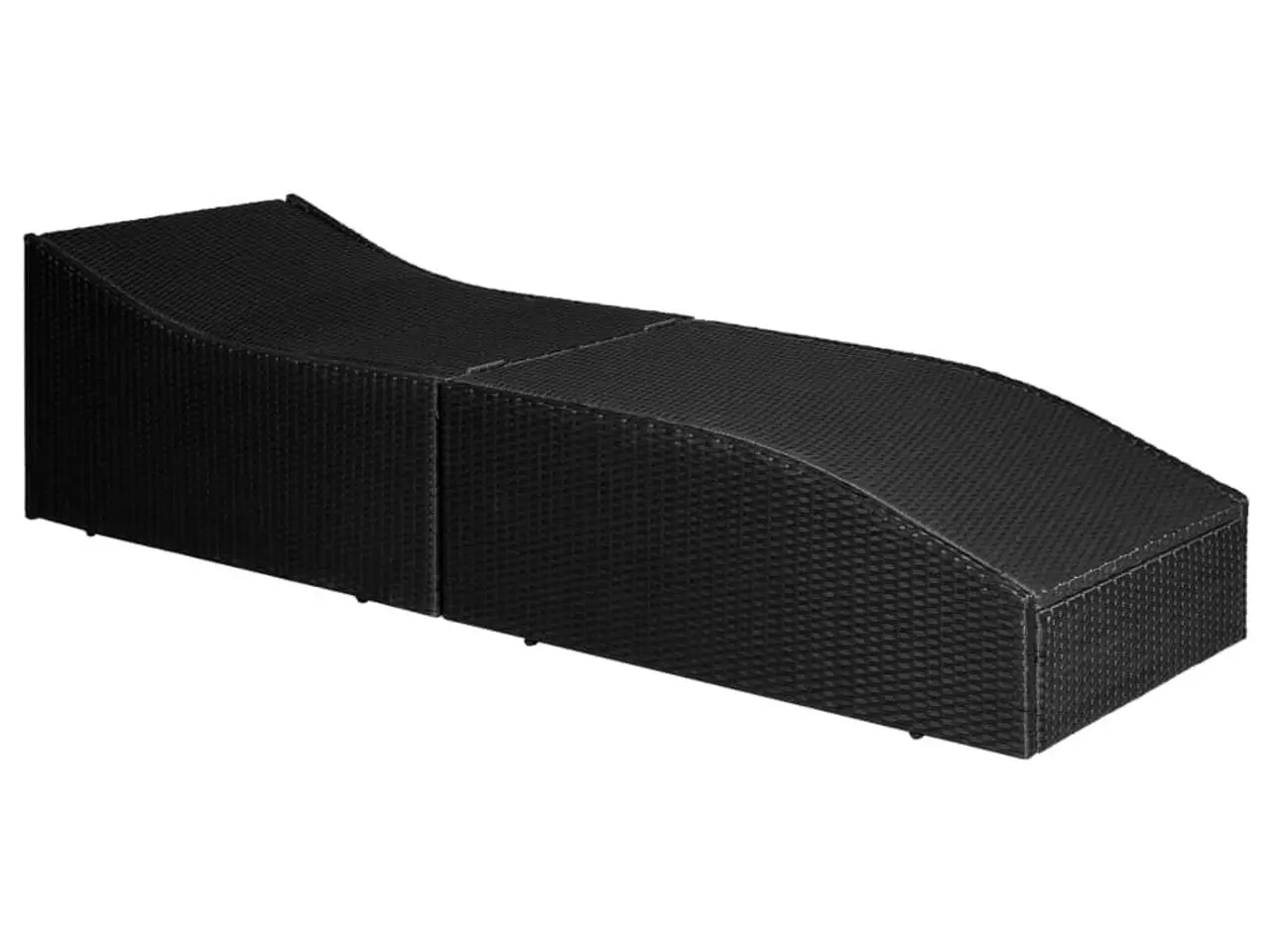 Billede 2 - Liggestol med hynde polyrattan sort