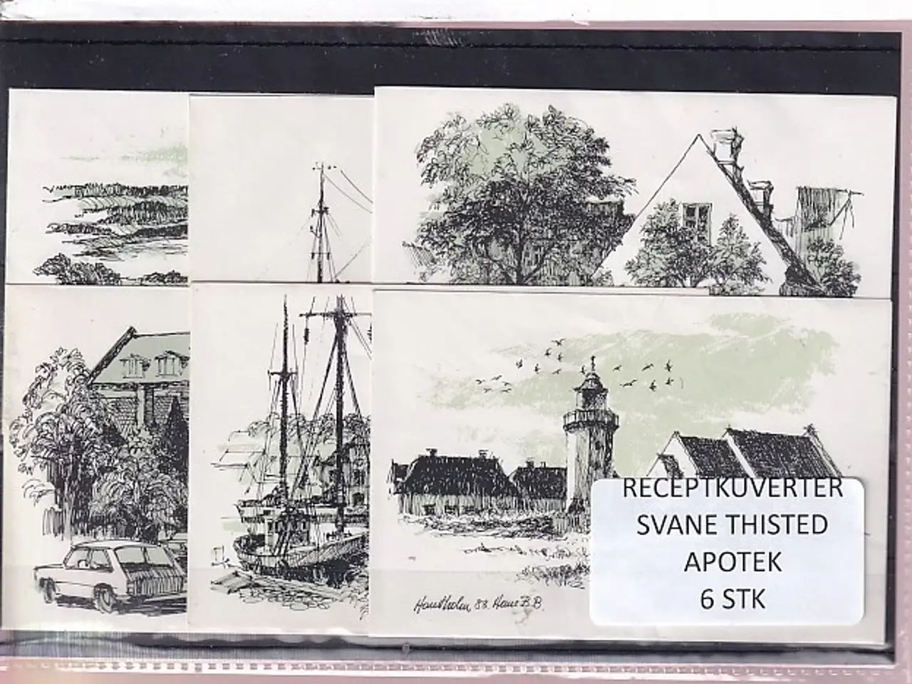 Billede 1 - Receptkuverter - Svane Thisted Apotek - 6 Stk.