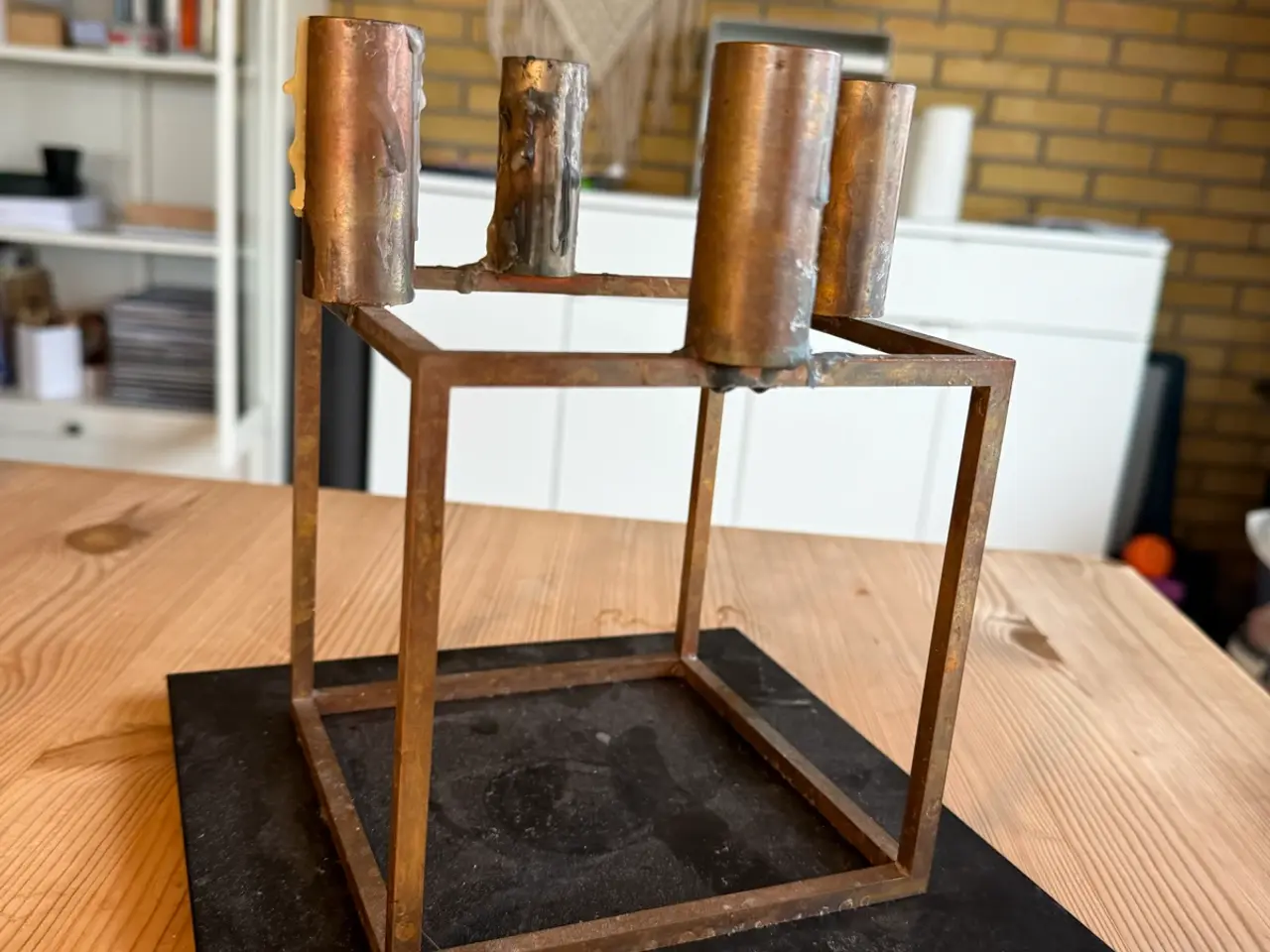 Billede 1 - Kubus by Lassen lysestage i kobber