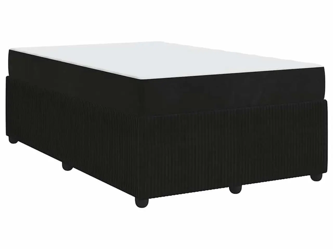 Billede 2 - Sengestel med madras Sort 120 x 200 cm Stof