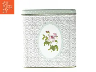 Dekorativ metalboks med blomsterdesign (str. 16x15x15 cm)