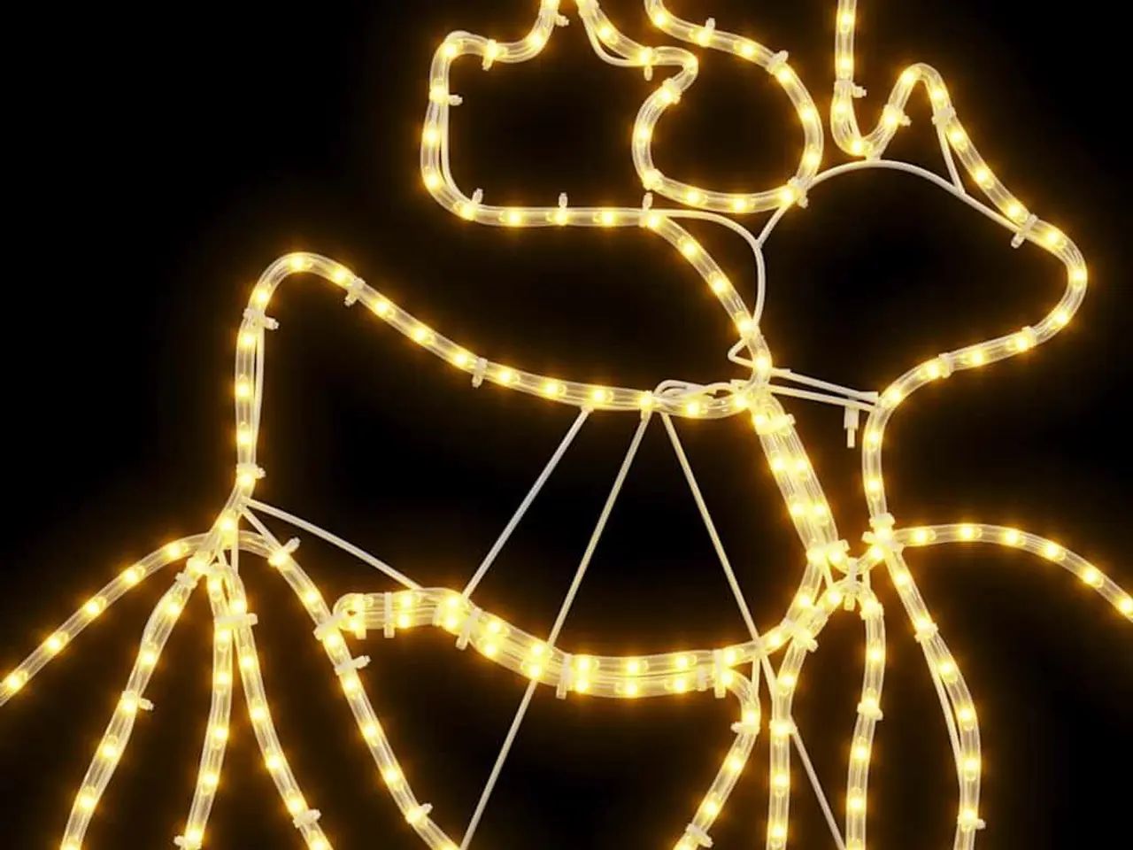 Billede 10 - LED-juledekoration med julemand og 4 rensdyr - 1224 LED'er