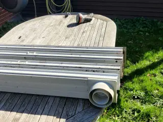 Afvandings dræn med flexibel afløb