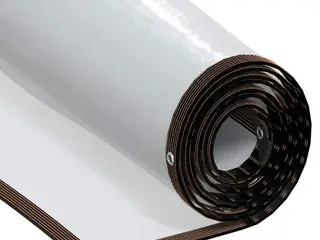 Klar presenning med øjer 3×6 m - polyethylen, transparent/sort
