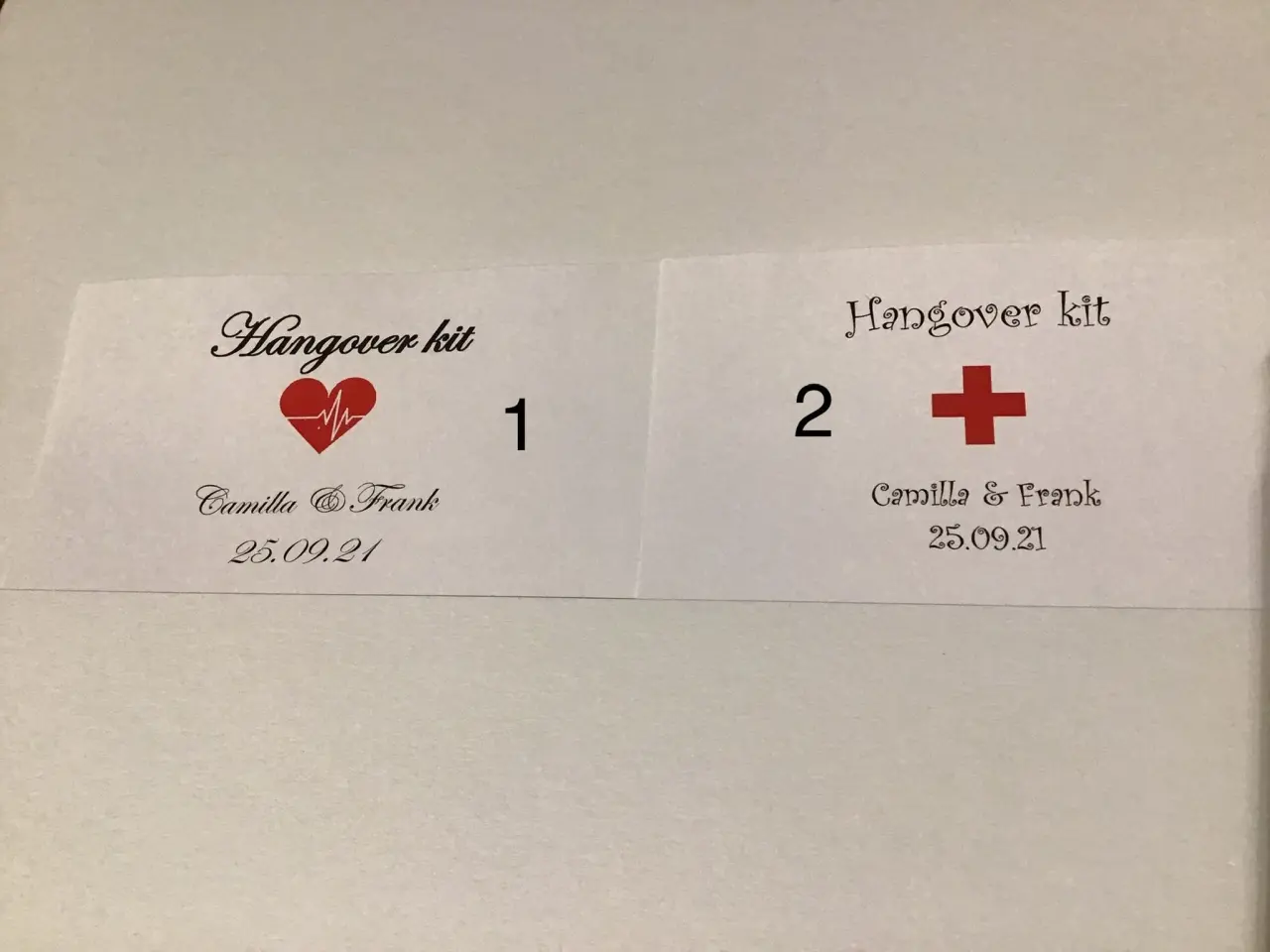 Billede 7 - Labels med navn og dato til bryllup