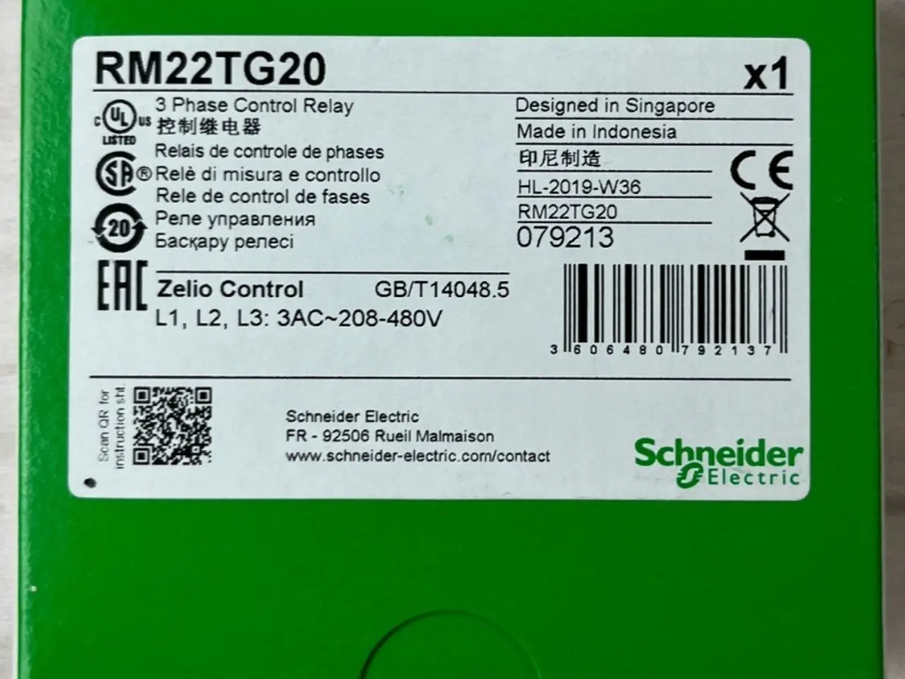 Billede 1 - Schneider Electric RM22TG20 Zelio 3 Phase Control