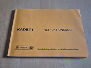 Instruktionsbog til Opel Kadett c.