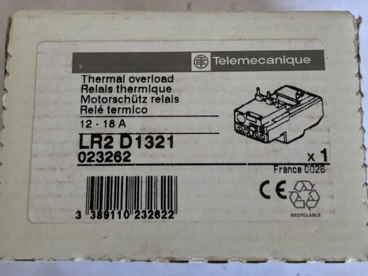 Billede 1 - Telemecanique LR2 D1321 Thermal Overload relæ