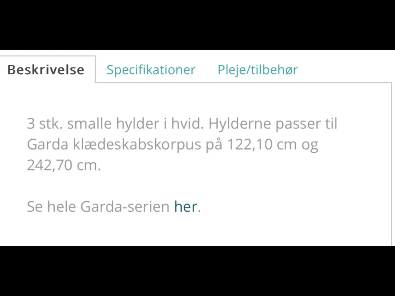 Billede 6 - Garderobe klædeskab Gardar