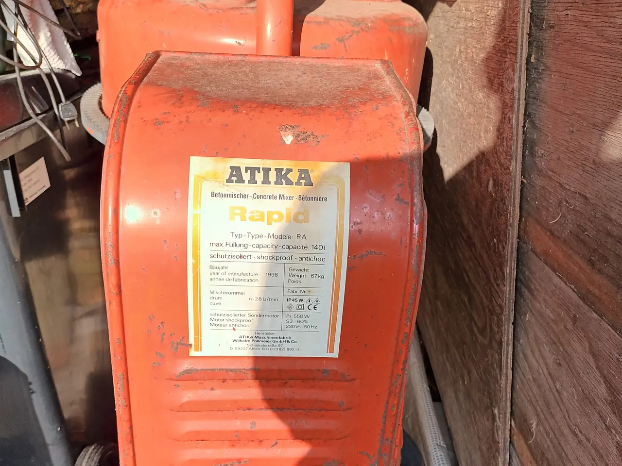 Billede 2 - ATIKA betonblander 140 l.