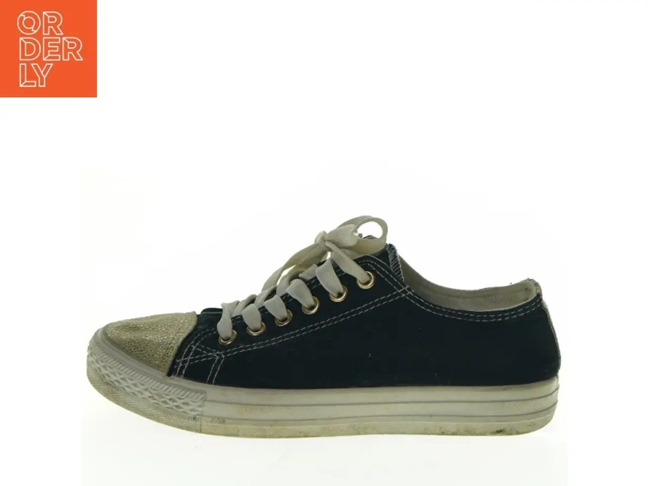 Billede 1 - Denim-blå sneakers med gulddetaljer fra Reeca (str. 37)