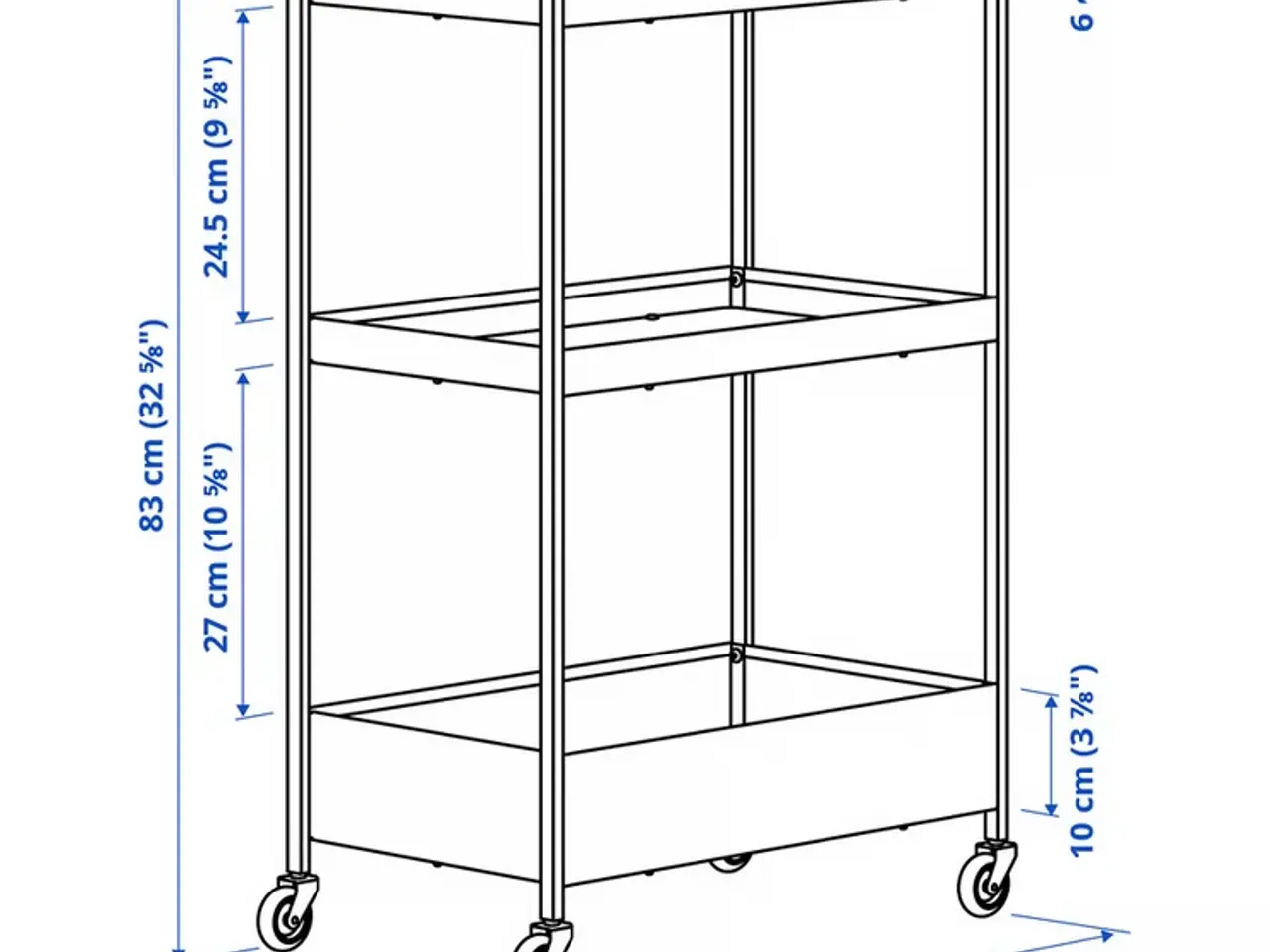 Billede 4 - Ikea rullebord sort usamlet