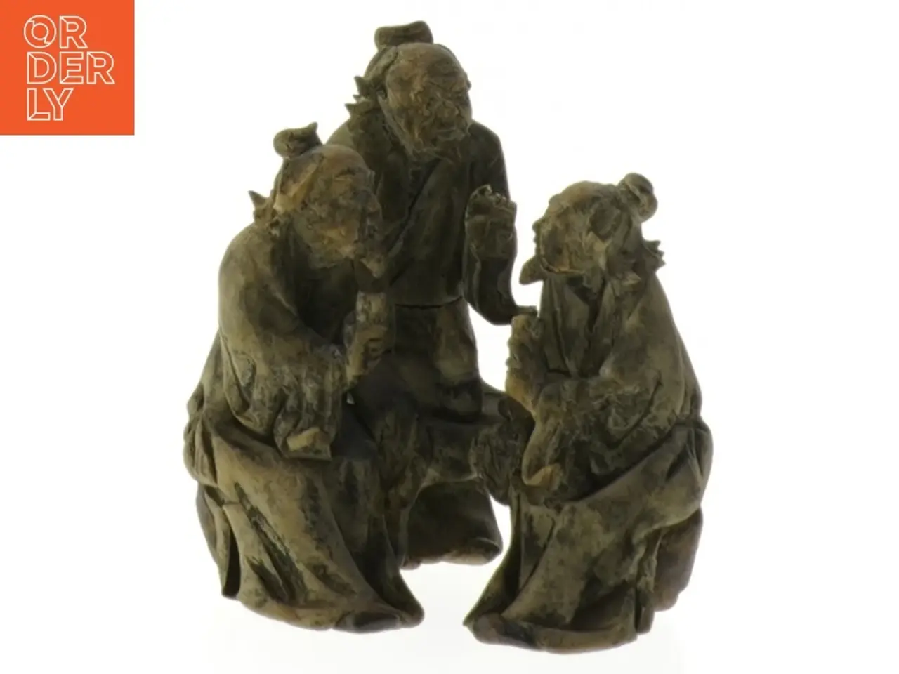 Billede 1 - Skulptur af tre kinesiske mænd(str. 8 cm) (str. 8 cm)