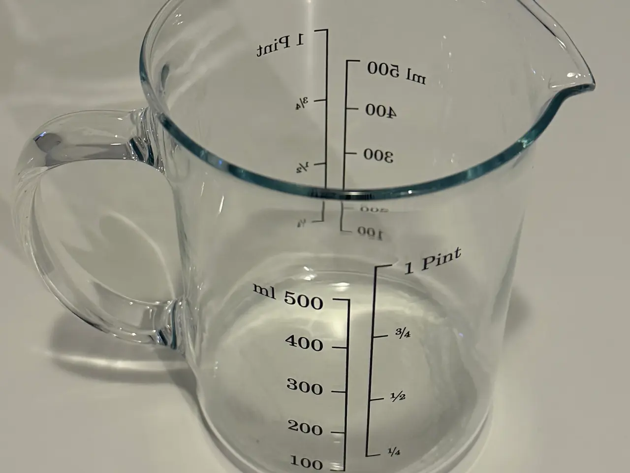 Billede 2 - Målebæger glas, højde 12,5 cm.