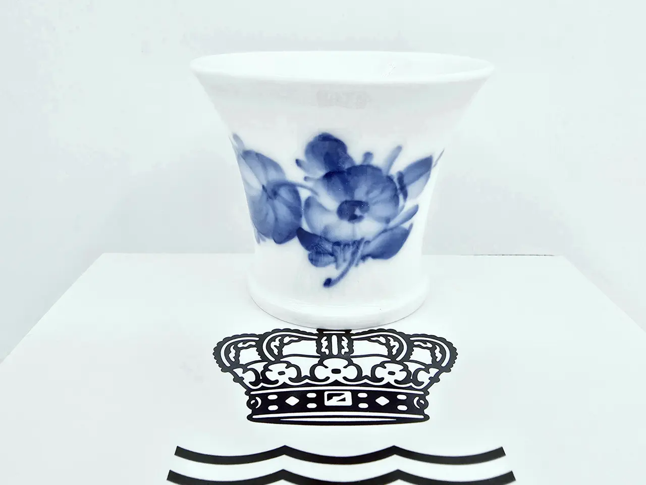 Billede 1 - Blå Blomst Flettet Vase nr. 10-8214. sortering 2