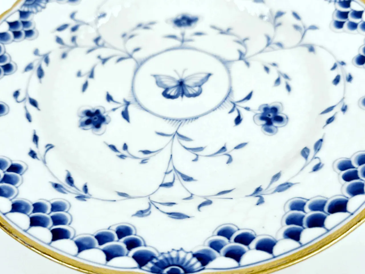 Billede 3 - Dickens Sommerfugl Frokosttallerken Porcelæn