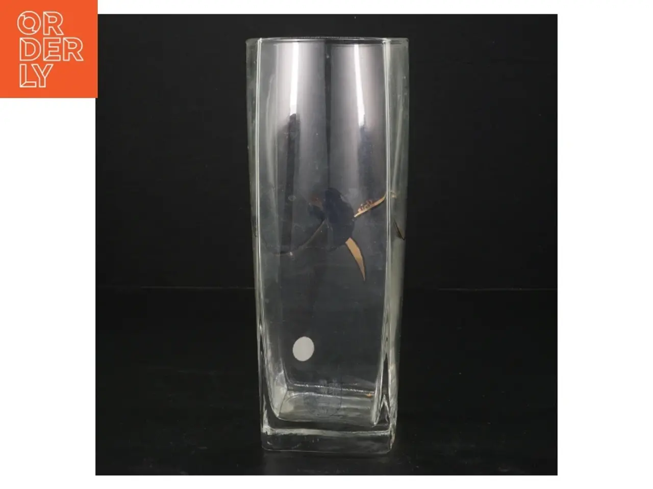 Billede 2 - Glas vase med håndmalet design fra Luminarc (str. H. 21 cm)