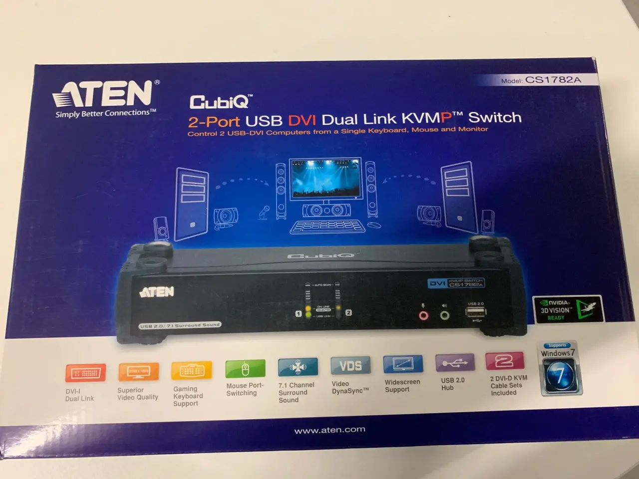 Billede 1 - Aten CubiQ CS1782A, 2-port USB DVI Dual Link KVM s