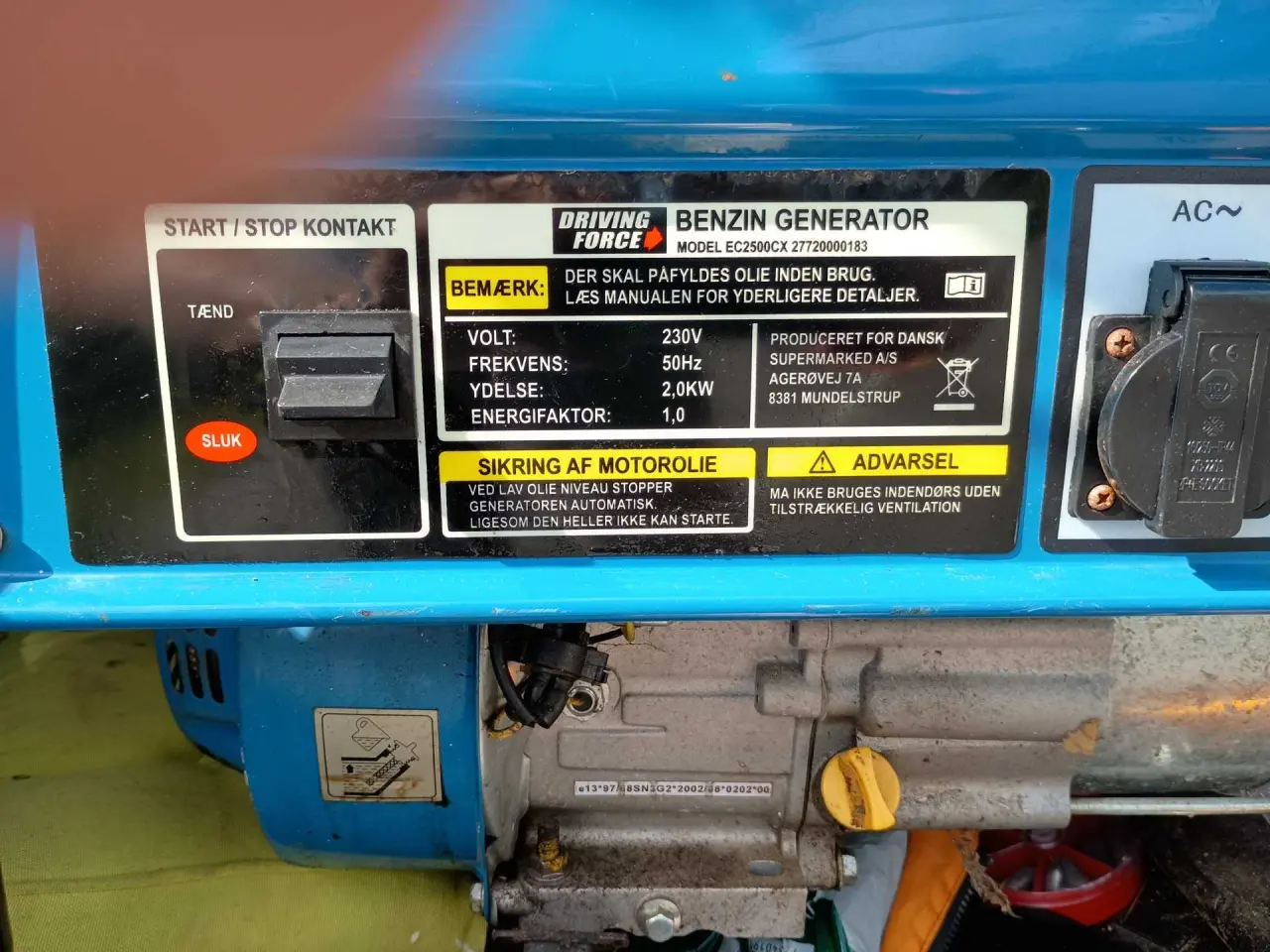 Billede 1 - Benzin generator 2000 w