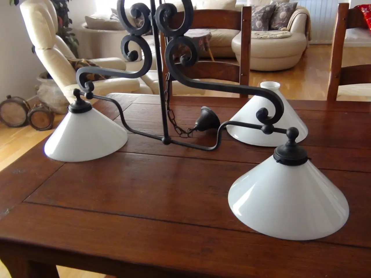 Billede 1 - Smedejernslampe.