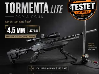 Reximex Tormenta Lite 4,5 mm med kikkert, pumpe og lyddæmper