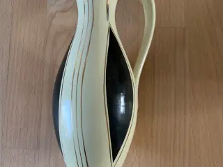 Vase i guld, sort og beige, Vesttysk