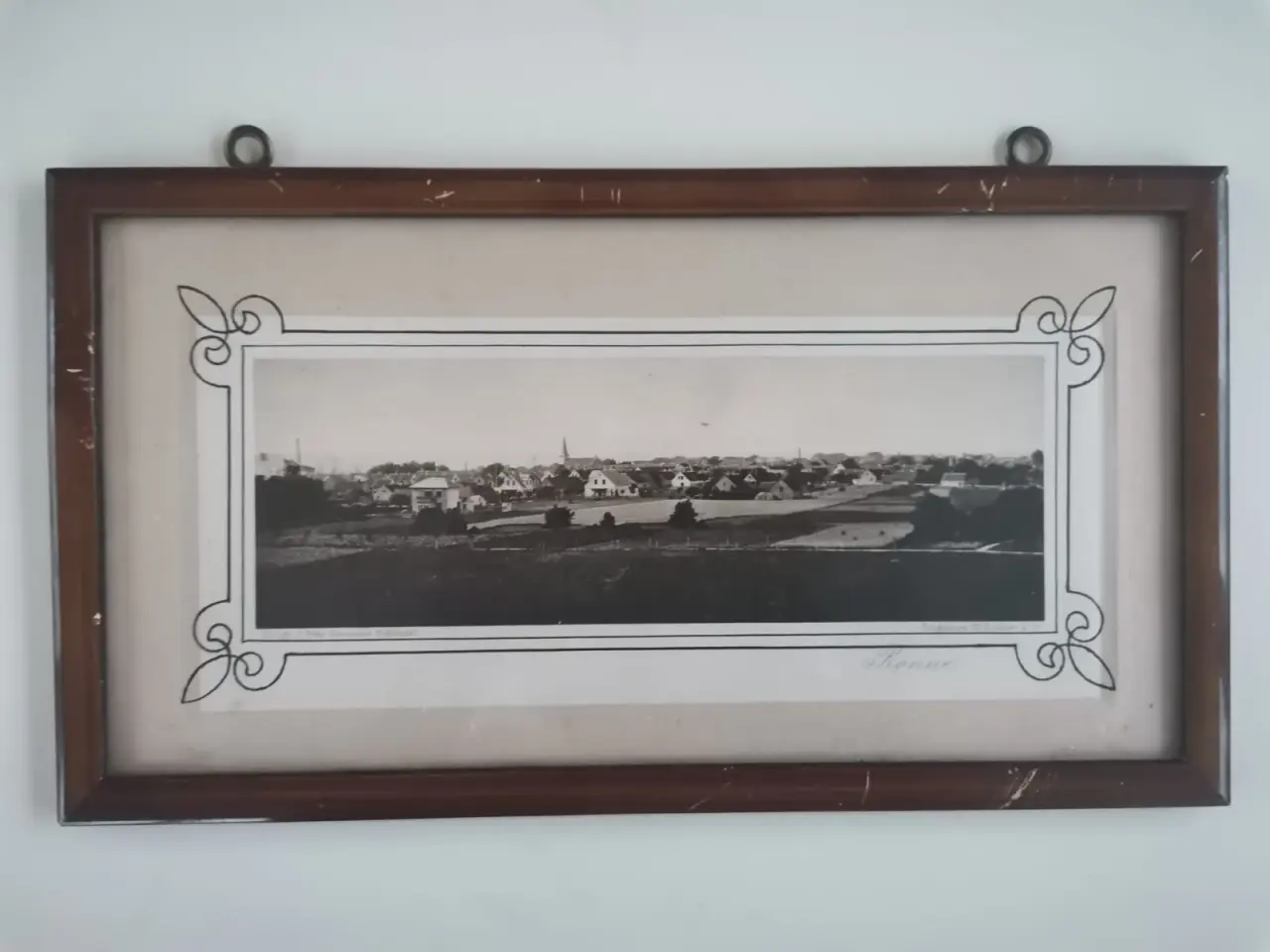 Billede 1 - Fotogravure Rønne set fra sydøst ca. 1900