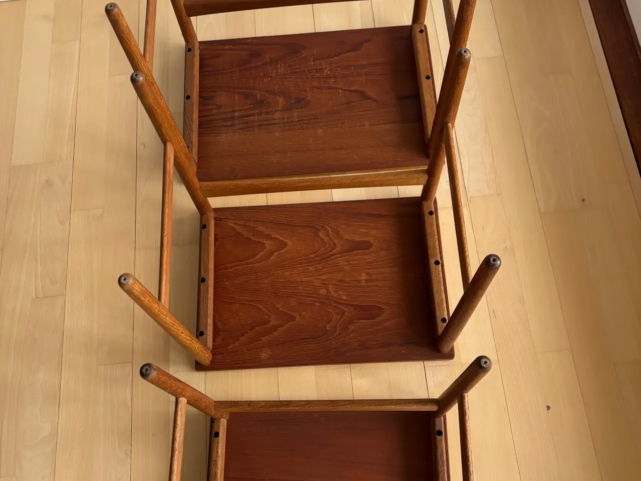 Billede 3 - Hans J Wegner - Indskudsbord TeakTræ m/Egetræsben