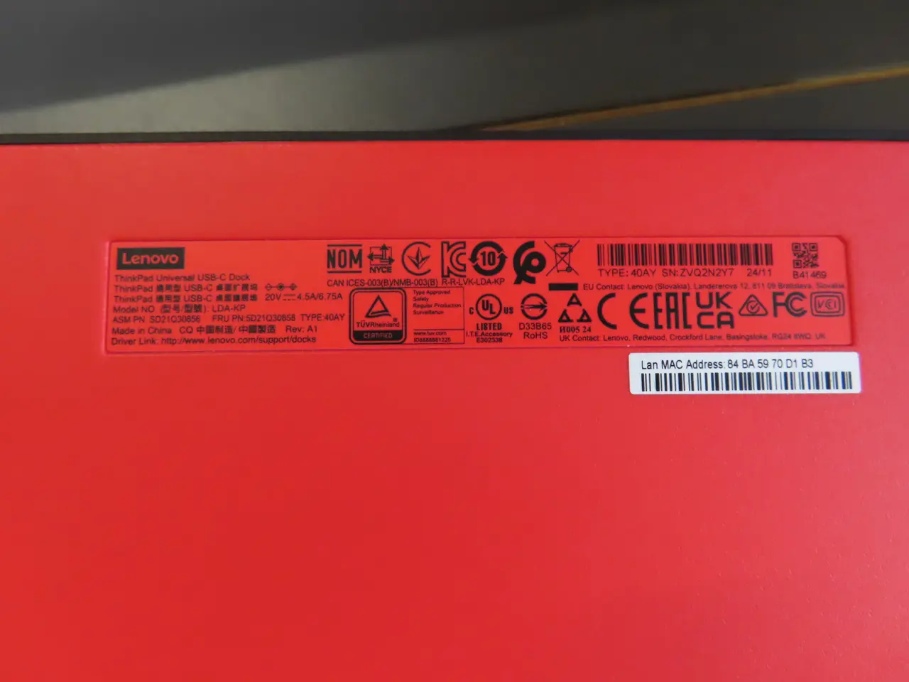 Billede 4 - 6 stk. Docikngstationer LENOVO thinkpad universal usb-c dock/usb-c dock gen 2